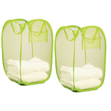 Sunbeam Nylon Mesh Pop-up Laundry Hamper with Carry Handles (Set of 2)