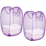 Sunbeam Nylon Mesh Pop-up Laundry Hamper with Carry Handles (Set of 2)