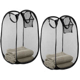 Sunbeam Nylon Mesh Pop-up Laundry Hamper with Carry Handles (Set of 2)