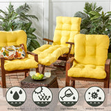 Sunbeam Outdoor Yellow Seat/ Back Chair Cushion (Cushion Only)