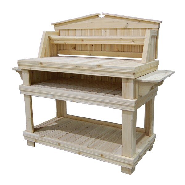 Suncast PT4500 56-1/2" L X 24-3/8" W X 52" H Cedar Multi Purpose Table