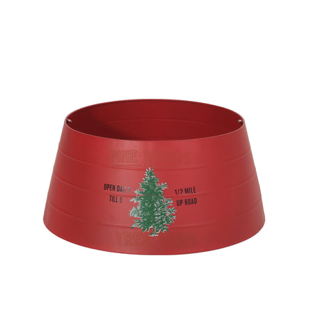 Suncook Iron Christmas Tree Collar by Christopher Knight Home - Red