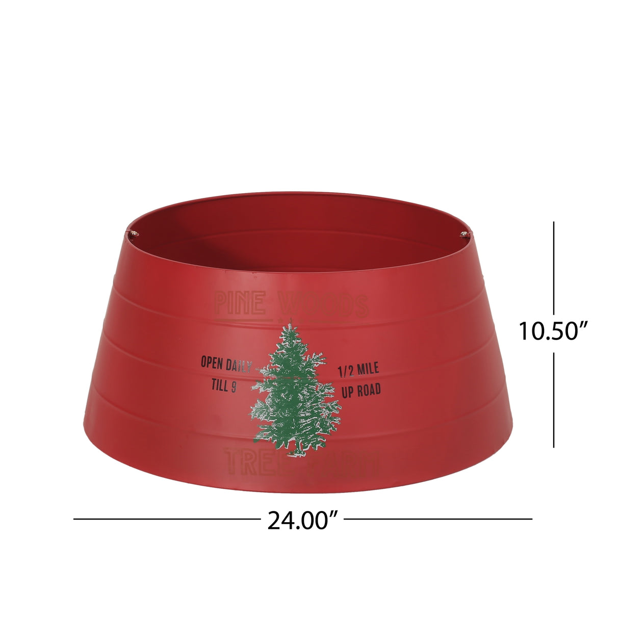 Suncook Iron Christmas Tree Collar by Christopher Knight Home - Red