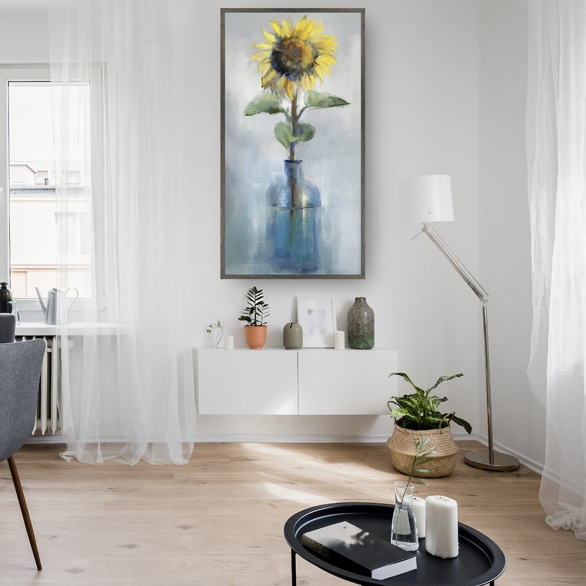 Sunflower Still Life By Studio Arts Canvas Art Print