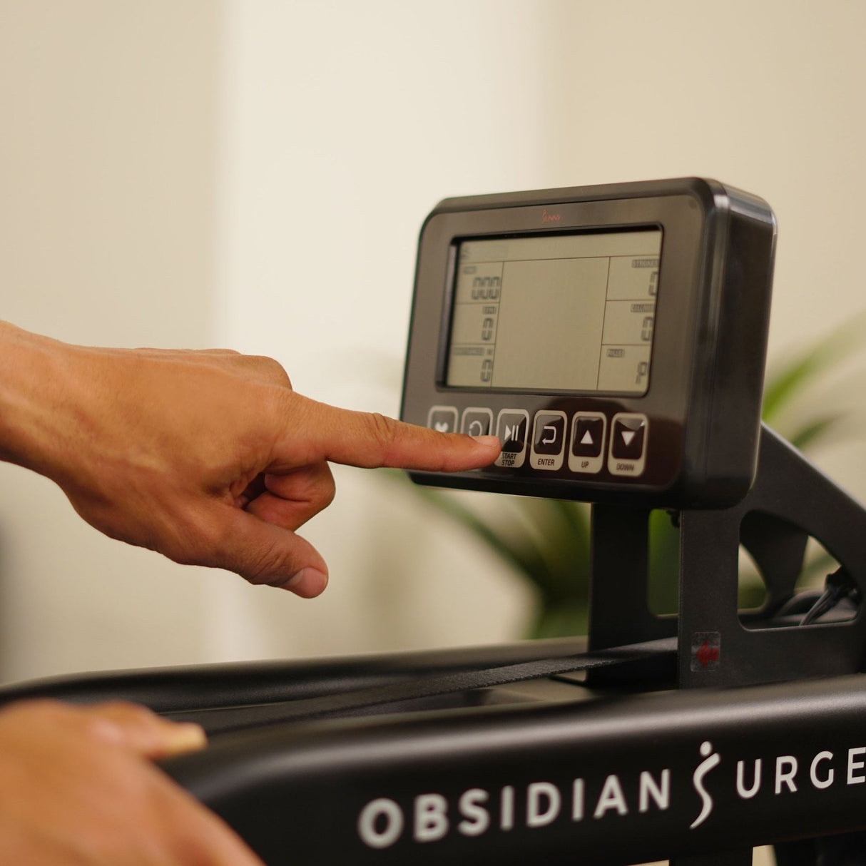 Sunny Health Fitness Obsidian Surge Water Rowing Machine -SF-RW5713