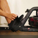 Sunny Health Fitness Obsidian Surge Water Rowing Machine -SF-RW5713