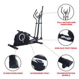 Sunny Health Fitness Programmable Cardio Elliptical Trainer