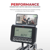 Sunny Health Fitness Smart Obsidian Surge Water Rower - SF-RW5713SMART