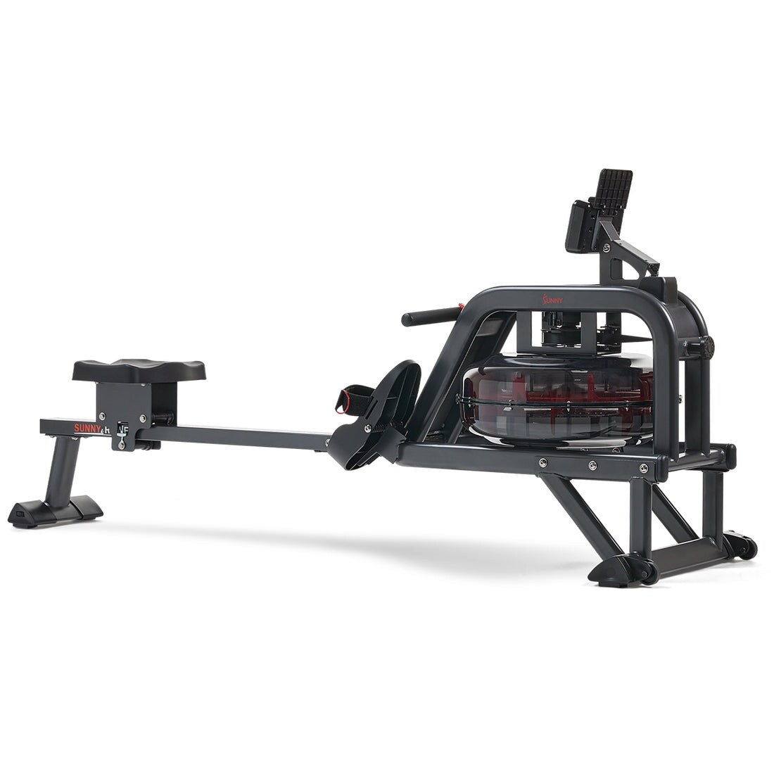 Sunny Health Fitness Smart Obsidian Surge Water Rower - SF-RW5713SMART