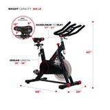 Sunny Health & Fitness Magnetic Belt Drive Indoor Cycling Bike