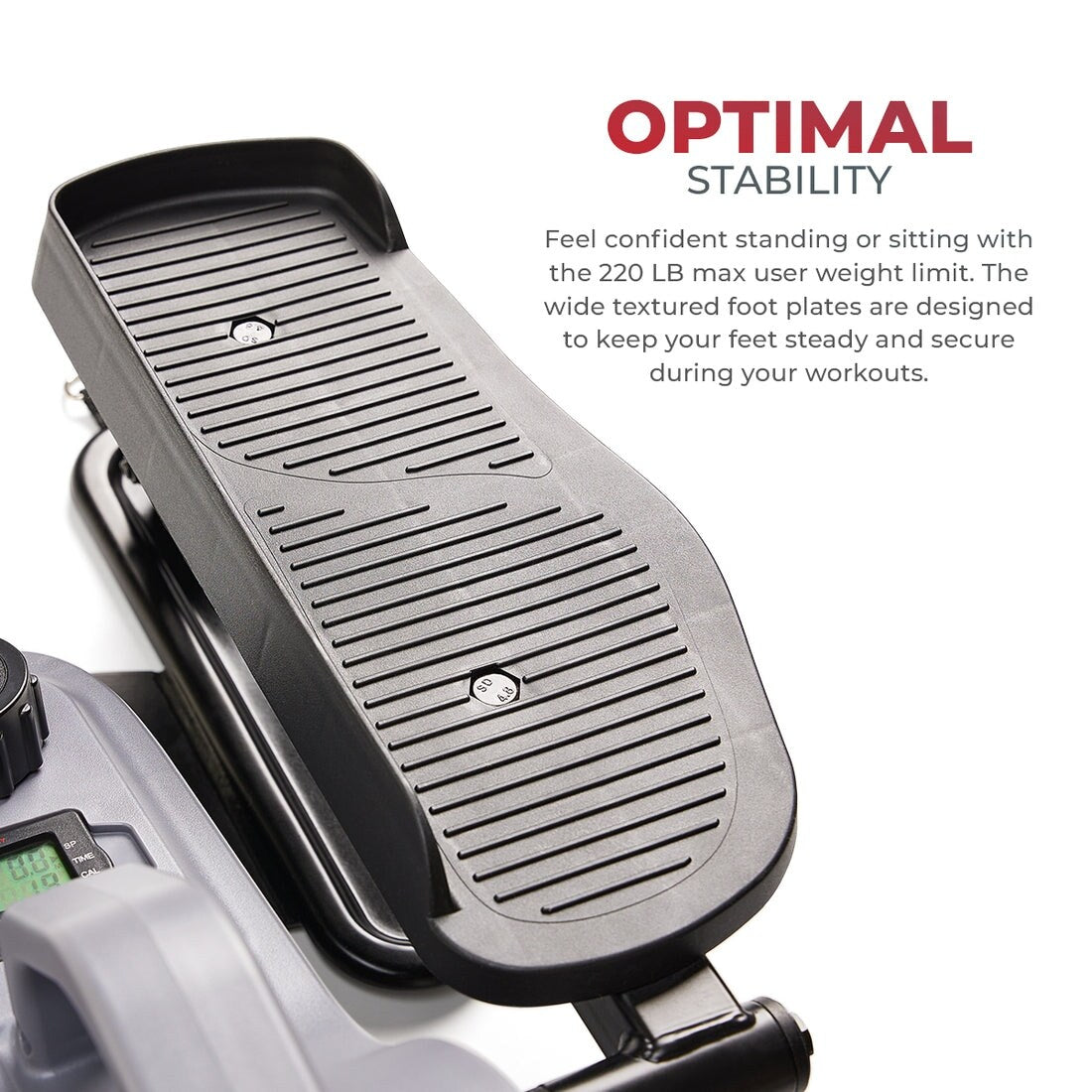Sunny Health & Fitness Portable Stand Up Elliptical with Resistance Bands - SF-E320051