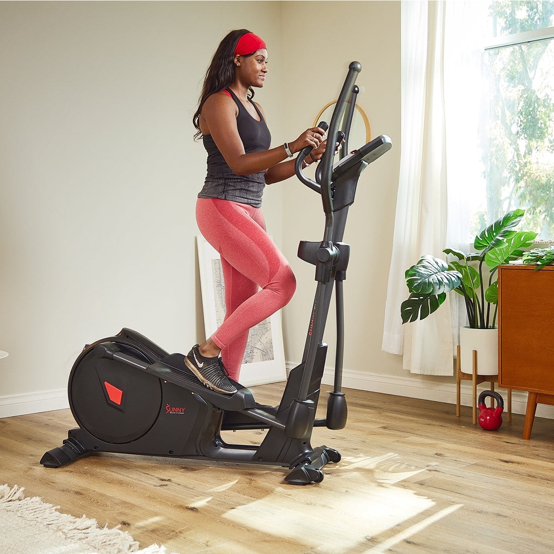 Sunny Health & Fitness Premium Elliptical Smart Trainer Exclusive SunnyFit® App