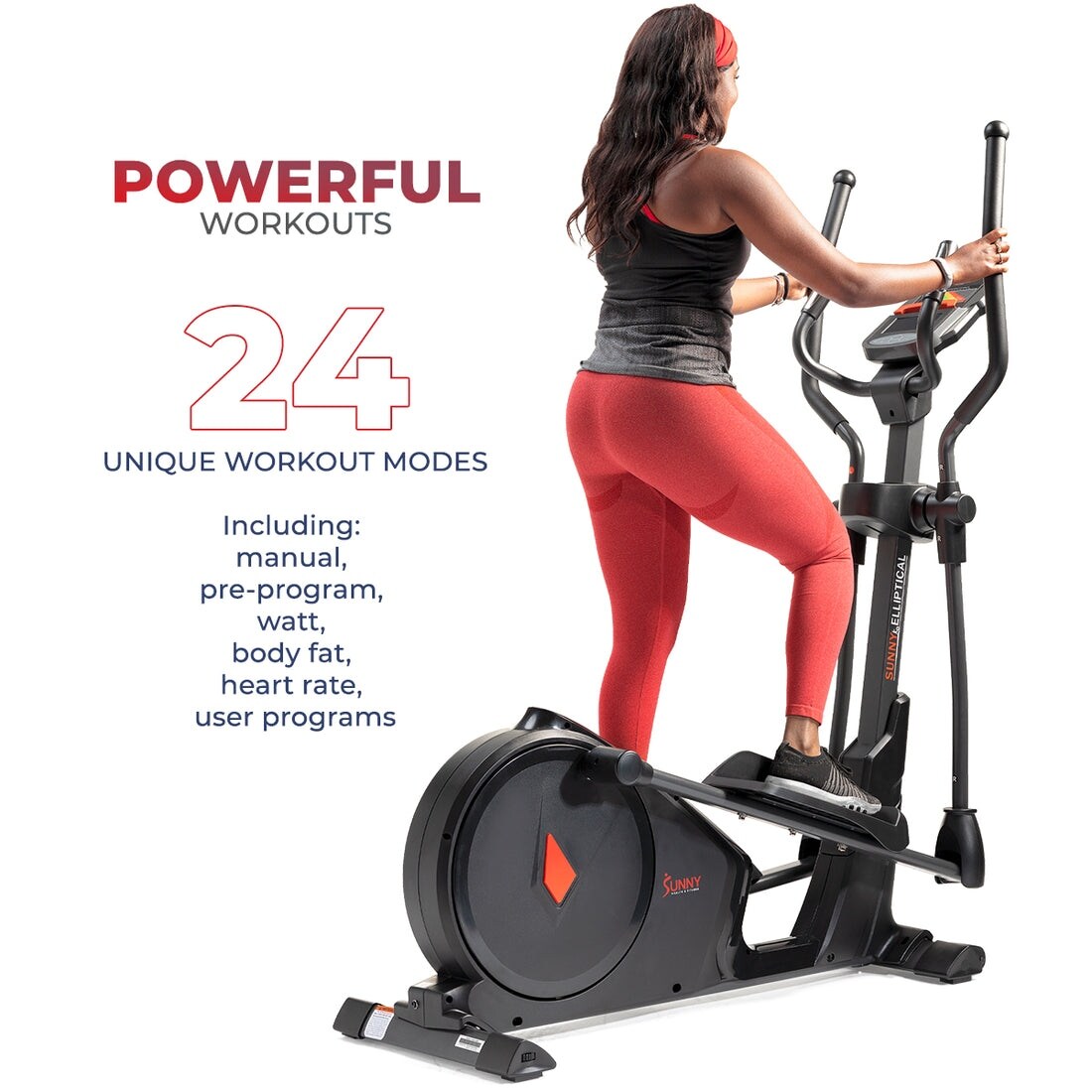 Sunny Health & Fitness Premium Elliptical Smart Trainer Exclusive SunnyFit® App
