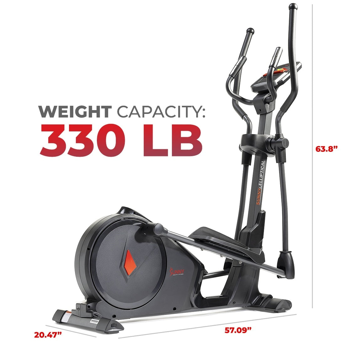 Sunny Health & Fitness Premium Elliptical Smart Trainer Exclusive SunnyFit® App