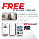 Sunny Health Fitness Premium Indoor Cycle Bike w/ SunnyFit® App