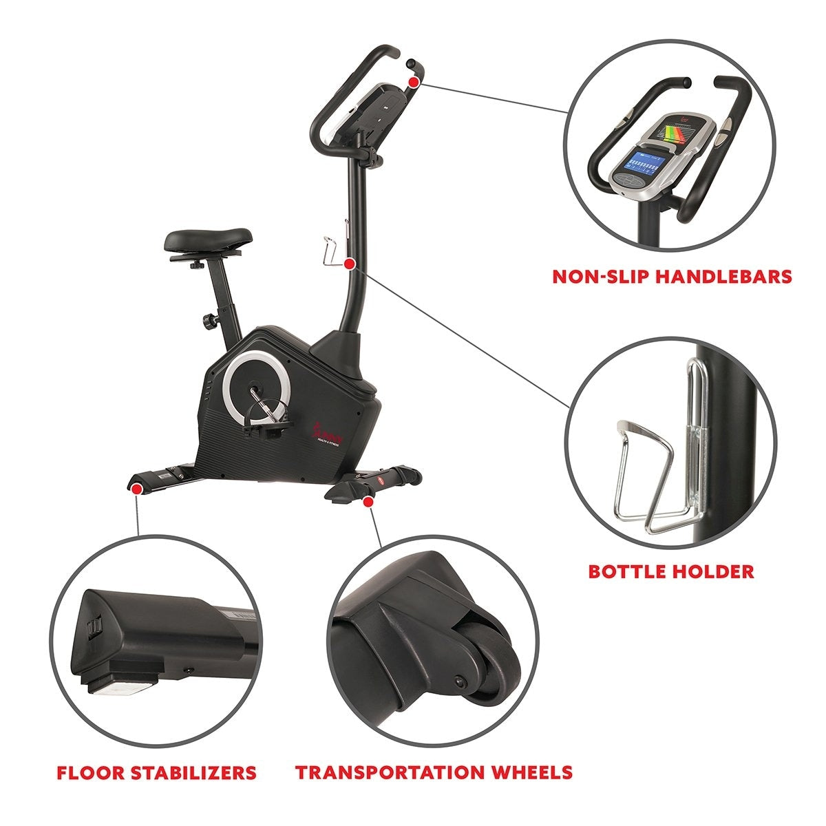 Sunny Health & Fitness Programmable Upright Bike