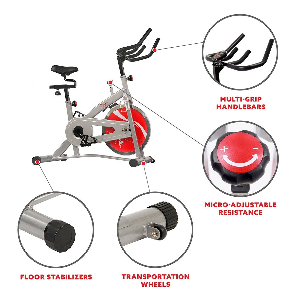 Sunny Health & Fitness SF-B1421 Indoor Cycling Bike