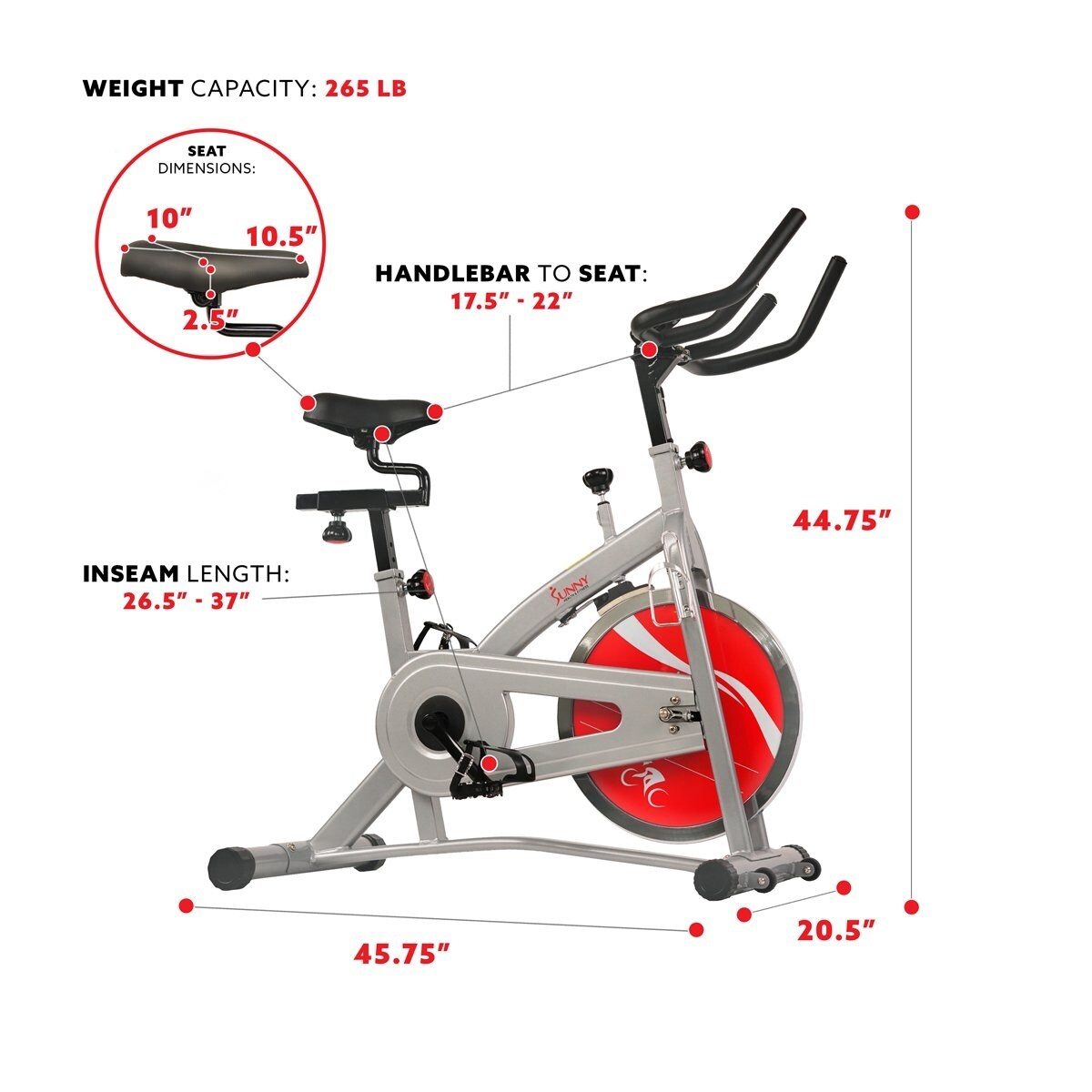 Sunny Health & Fitness SF-B1421 Indoor Cycling Bike