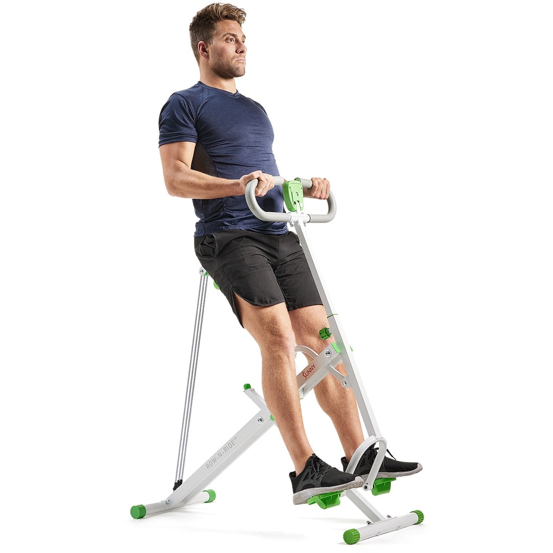 Sunny Health & Fitness Upright Row-N-Ride™ Exerciser in Green - NO. 077G