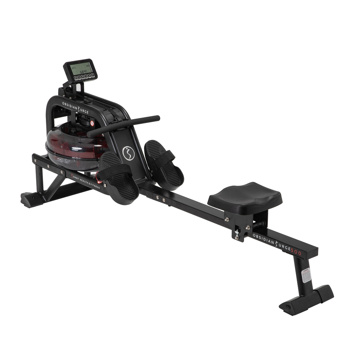 Sunny Health Fitness Obsidian Surge Water Rowing Machine -SF-RW5713