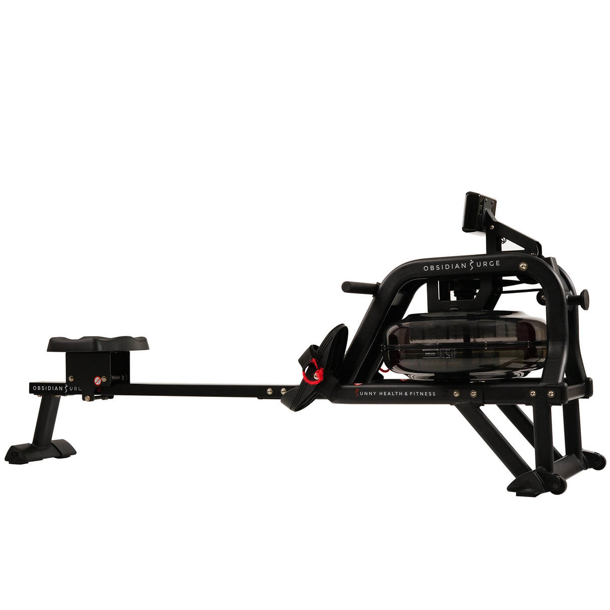 Sunny Health Fitness Obsidian Surge Water Rowing Machine -SF-RW5713