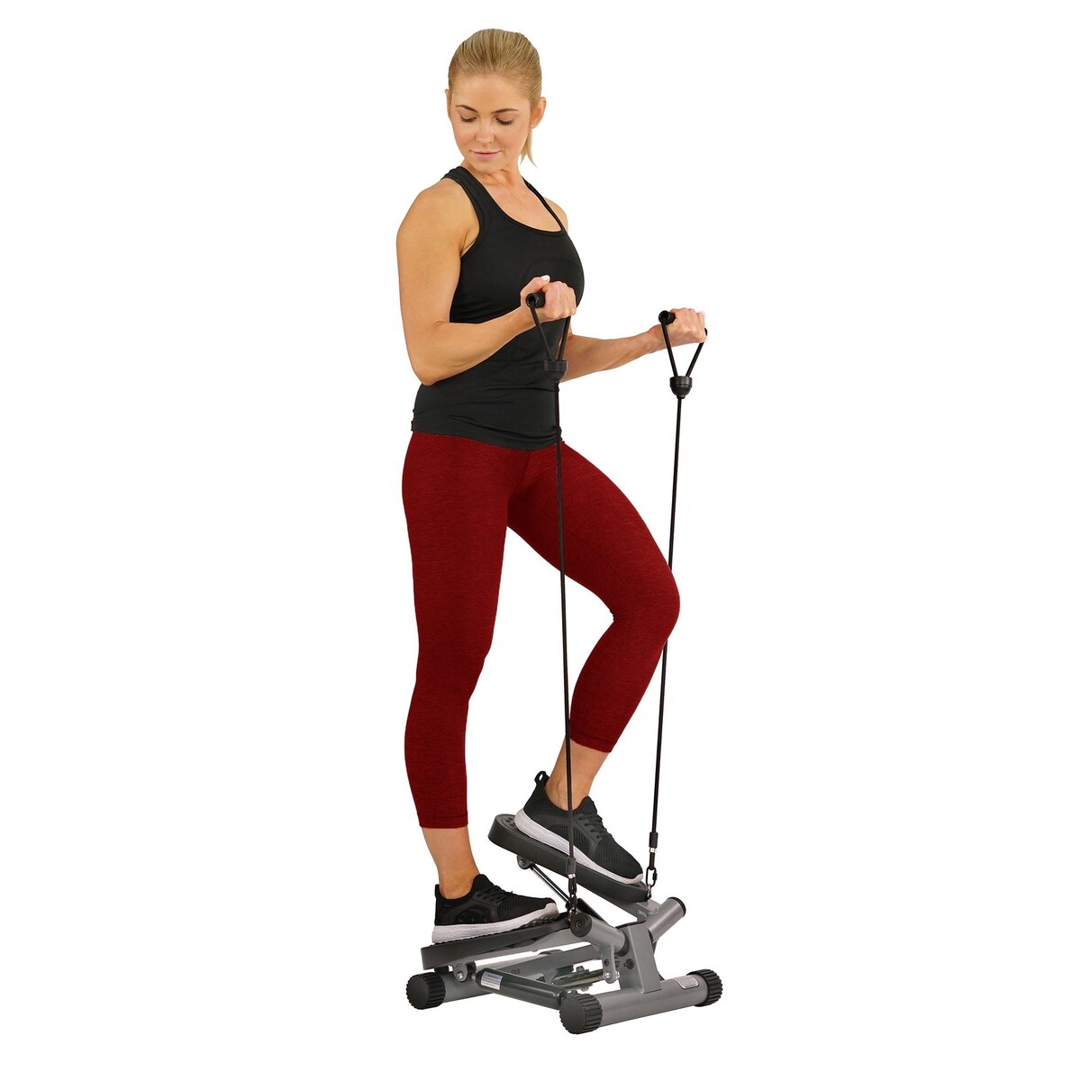 Sunny Health and Fitness No. 068 Twisting Stair Stepper with Bands