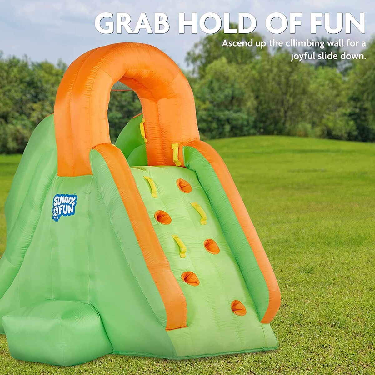 Sunny & Fun Compact Inflatable Water Slide Park & Splash Pool with Air Pump