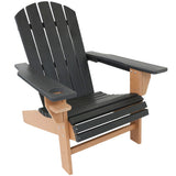 Sunnydaze All-Weather Outdoor Adirondack Chair with Drink Holder