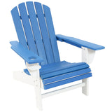 Sunnydaze All-Weather Outdoor Adirondack Chair with Drink Holder