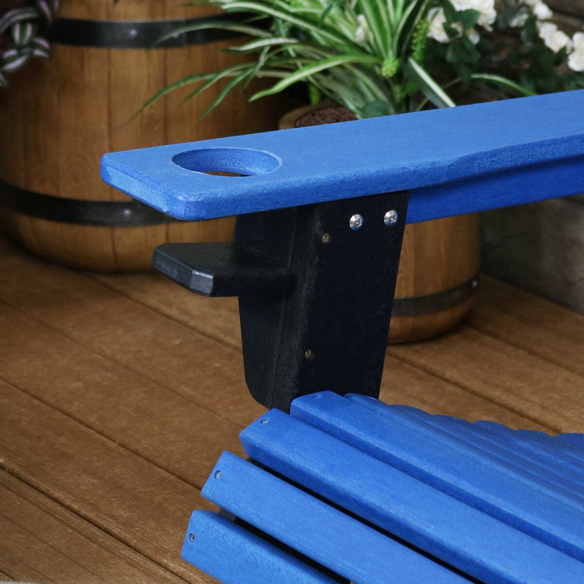 Sunnydaze All-Weather Outdoor Adirondack Chair with Drink Holder