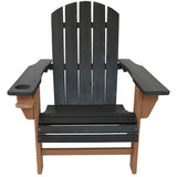 Sunnydaze All-Weather Outdoor Adirondack Chair with Drink Holder