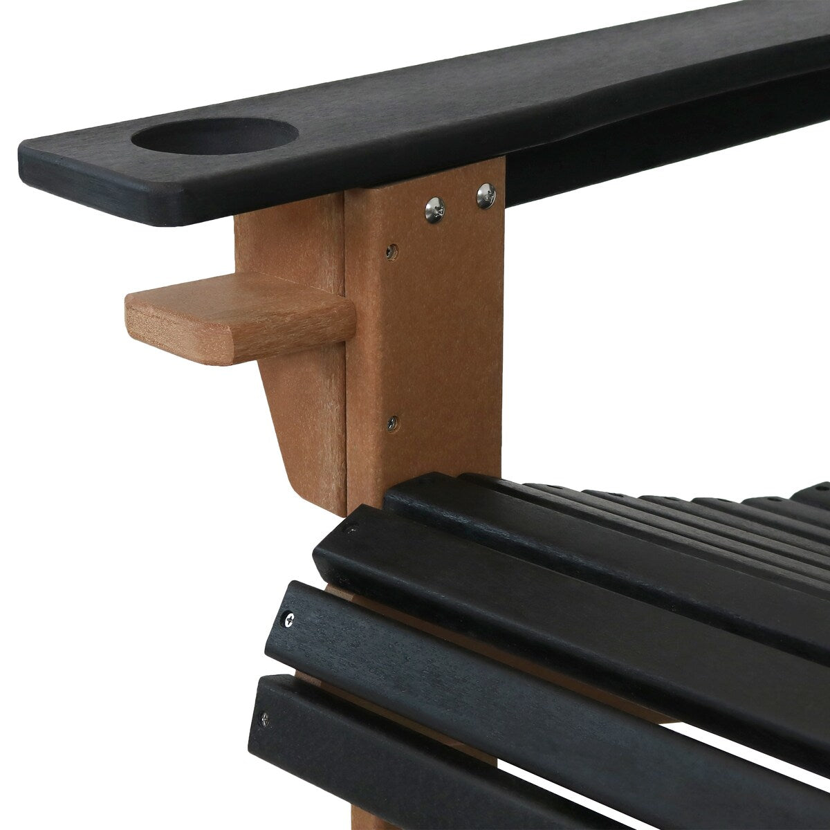 Sunnydaze All-Weather Outdoor Adirondack Chair with Drink Holder