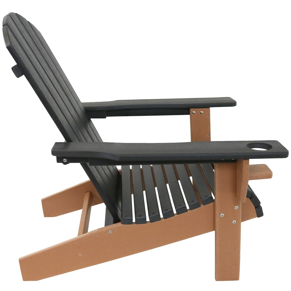 Sunnydaze All-Weather Outdoor Adirondack Chair with Drink Holder
