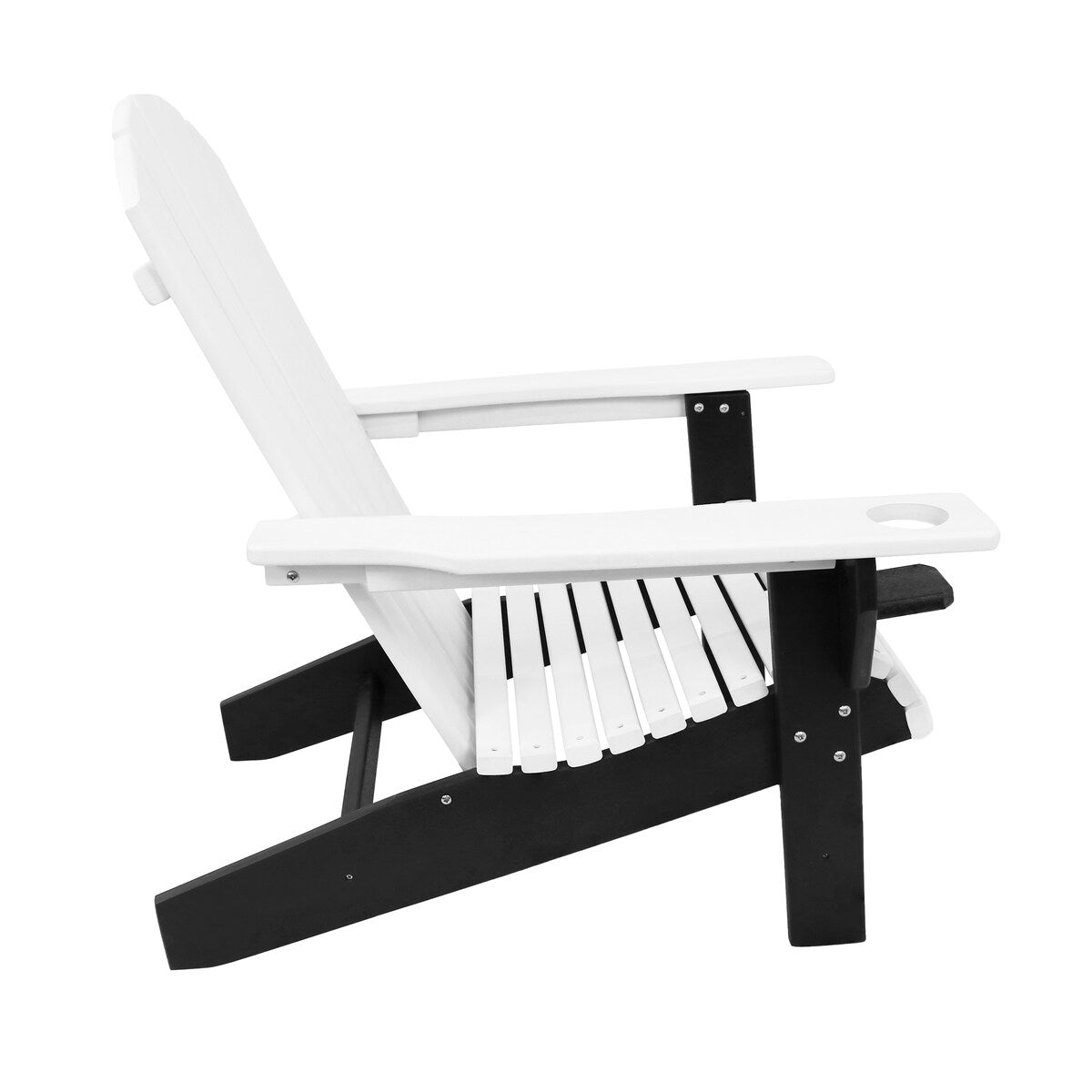Sunnydaze All-Weather Outdoor Adirondack Chair with Drink Holder