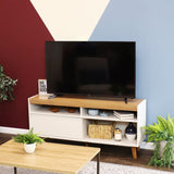Sunnydaze Mid-Century Modern TV Stand Console for 58" TV with Cabinet