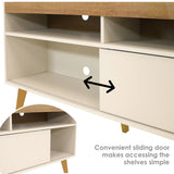 Sunnydaze Mid-Century Modern TV Stand Console for 58" TV with Cabinet