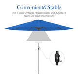 Sunnyglade 9' Patio Umbrella Outdoor Table Umbrella with 8 Sturdy Ribs