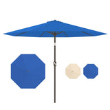 Sunnyglade 9' Patio Umbrella Outdoor Table Umbrella with 8 Sturdy Ribs