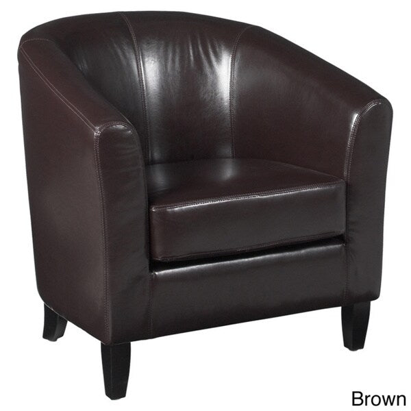 Sunpan Valencia Leather Tub Chair