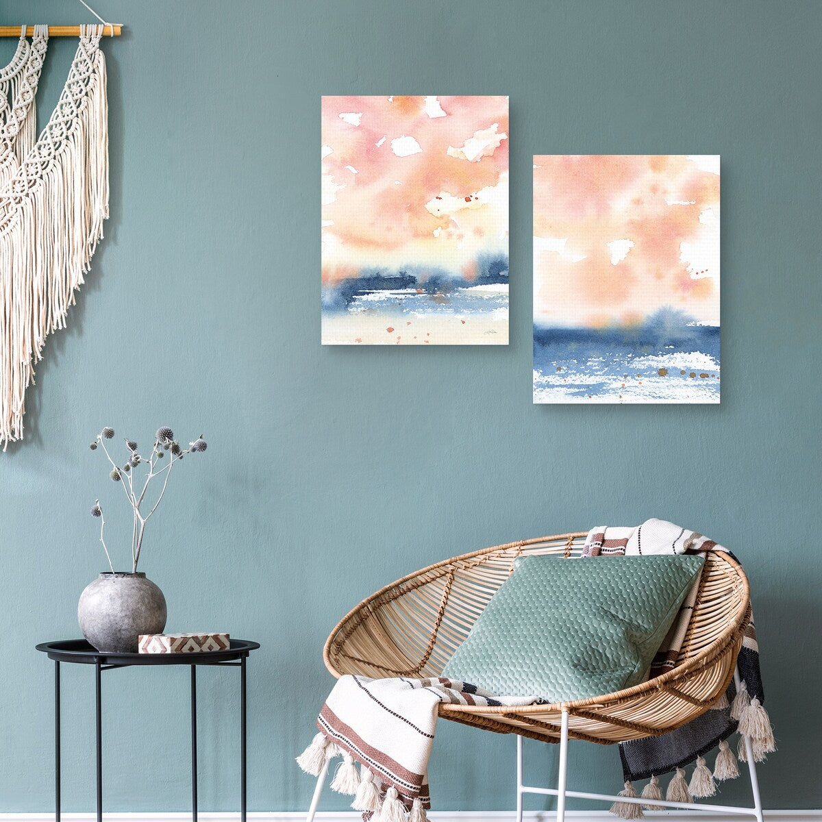 Sunrise Seascape I, Sunrise Seascape II by Katrina Pete Canvas Art Prints