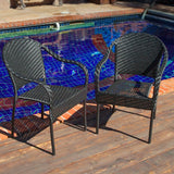 Sunset Outdoor Tight-weave Wicker Chair (Set of 2) by Christopher Knight Home