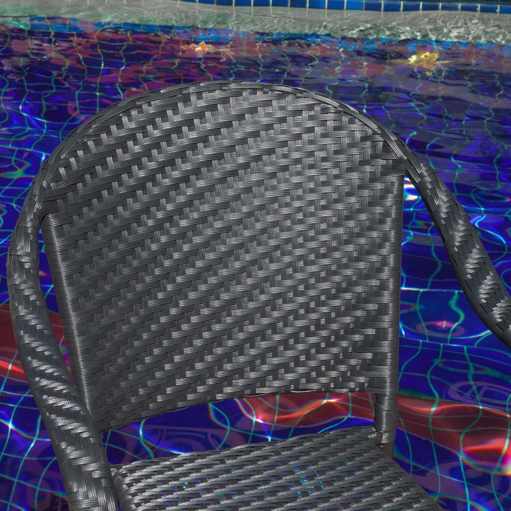 Sunset Outdoor Tight-weave Wicker Chair (Set of 2) by Christopher Knight Home
