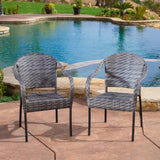 Sunset Outdoor Tight-weave Wicker Chair (Set of 2) by Christopher Knight Home