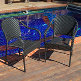 Sunset Outdoor Tight-weave Wicker Chair (Set of 2) by Christopher Knight Home