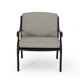 Sunshine Outdoor 4 Seater Aluminum Club Chair Set With Coffee Table and Loveseat by Christopher Knight Home