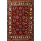 Super Kazak Berna Red/Ivory Wool Rug (8'0 x 10'3) - 8 ft. 0 in. x 10 ft. 3 in.