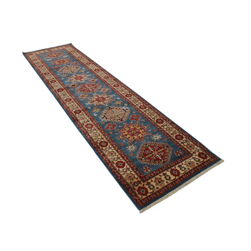 Super Kazak Parsa Blue Wool Area Rug