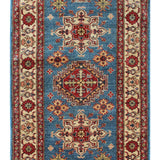 Super Kazak Parsa Blue Wool Area Rug