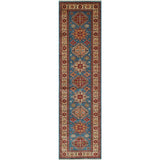 Super Kazak Parsa Blue Wool Area Rug
