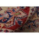 Super Kazak Salome Ivory/Red Hand-knotted Wool Rug - 2'6 x 8'6 - 2'6" x 8'6" - 2'6" x 8'6"